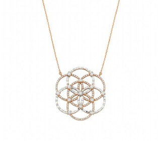 FLOWER OF LIFE GOLD DIAMOND NECKLACE