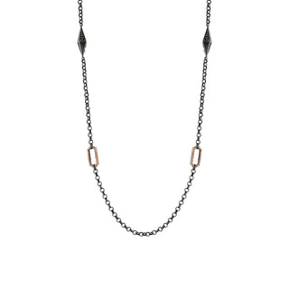 CHAIN GOLD & SILVER NECKLACE