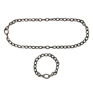 HONEYCOMB SILVER BLACK DIAMOND NECKLACE