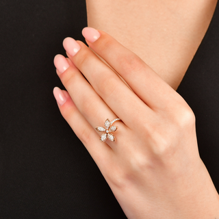 APPLE SEED TARA GOLD DIAMOND LARGE RING