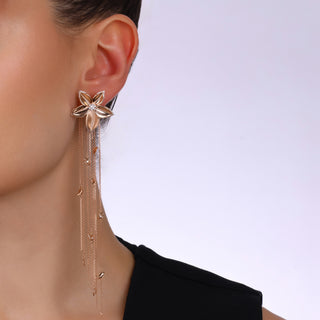 GLORIA GOLD DIAMOND LARGE EARRINGS