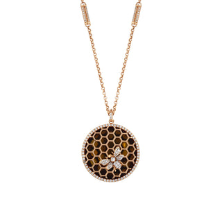 HONEYCOMB 18K GOLD DIAMOND PENDANT