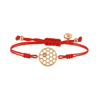 HONEYCOMB GOLD CORD BRACELET