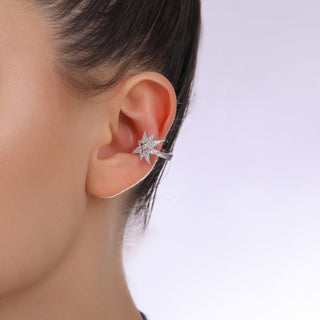 NORTH STAR PAVÊ WHITE GOLD DIAMOND EAR CUFF