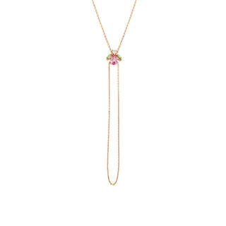 QUEEN BEE MAYA GOLD DIAMOND PINK SAPPHIRE HAND CHAIN