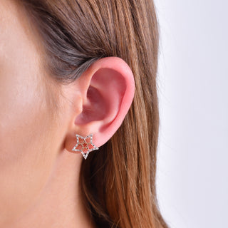 SIRIUS STAR 18K GOLD DIAMOND SINGLE EARRING