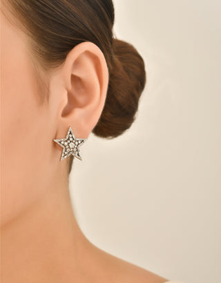 SIRIUS STAR GOLD BAGUETTE DIAMOND SINGLE EARRING