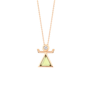 TANIT GOLD DIAMOND GREEN SPECIAL CUT CRYSTAL NECKLACE