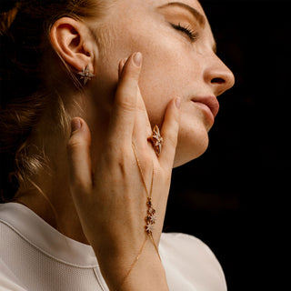 NORTH STAR PAVÊ GOLD DIAMOND EARRINGS