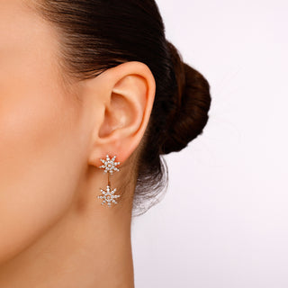VENUS STAR GOLD DIAMOND EARRINGS