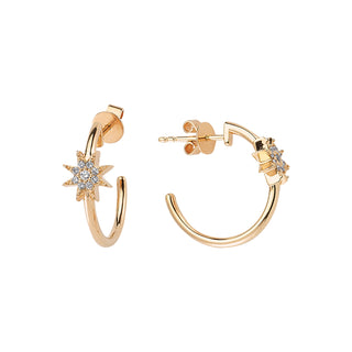 VENUS STAR GOLD DIAMOND EARRINGS